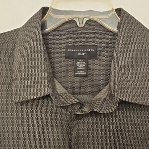 Shaquille O'Neal 2XLT Black Patterned Shirt